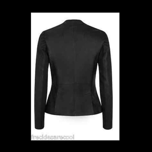 MUUBAA ANGERS BLACK LEATHER SUEDED BLAZER JACKET 4 - Picture 2 of 9